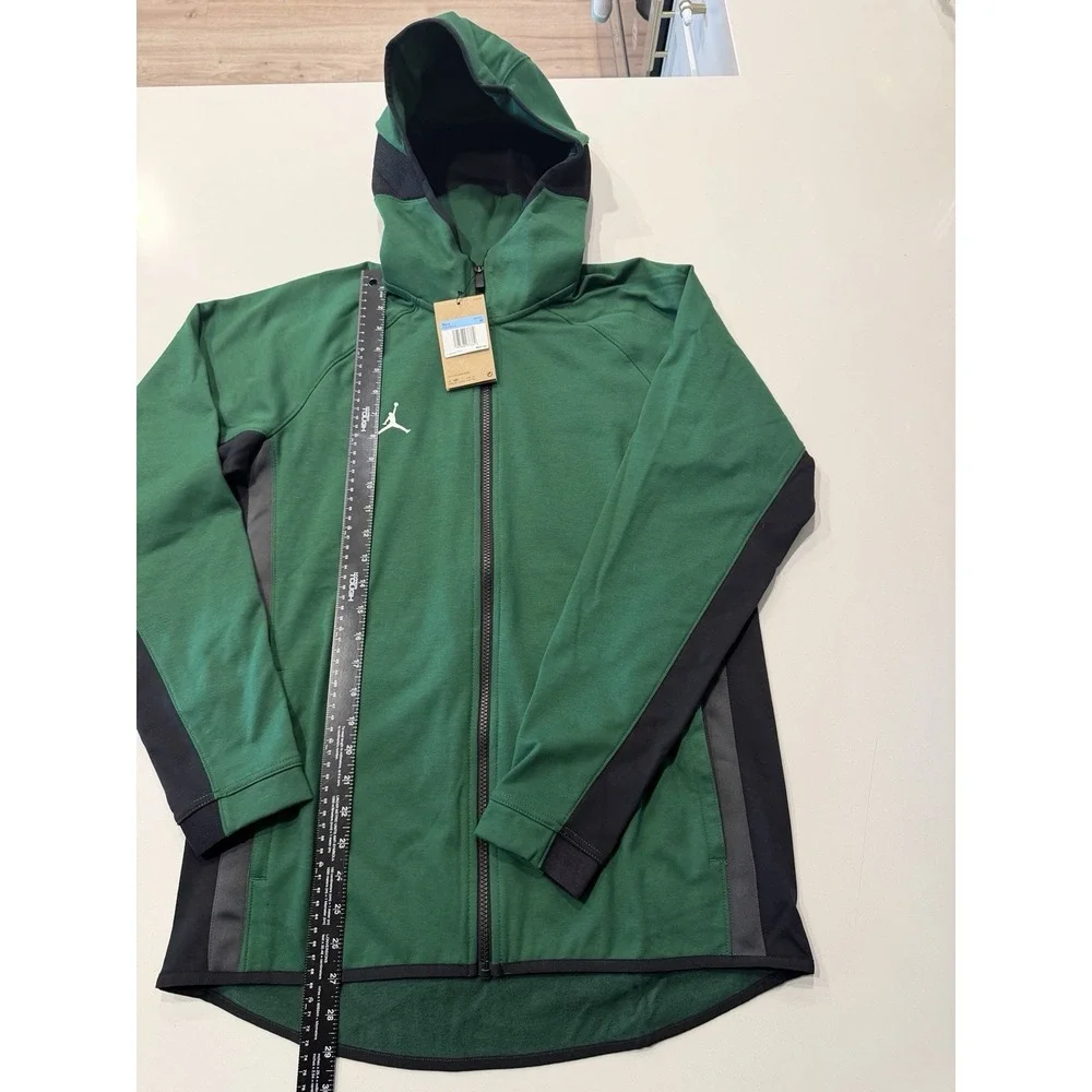 Jordan Showtime Full-Zip Basketball Hoodie Mens M Gorge Green FQ5378-341